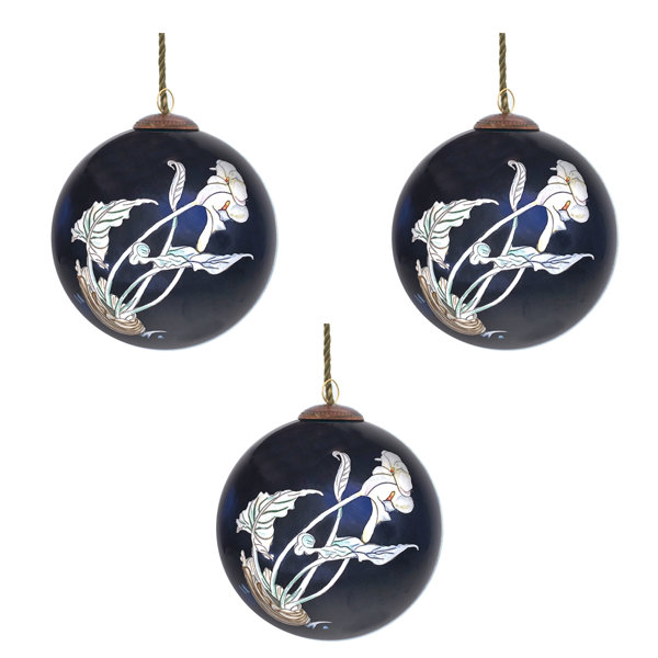 La Pastiche Glass Plants & Flowers Ball Ornament Wayfair